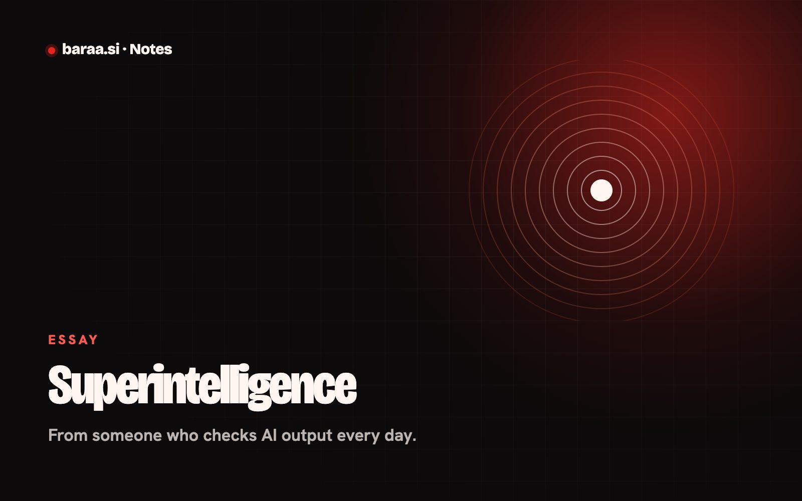 Concentric rings of light around a single point